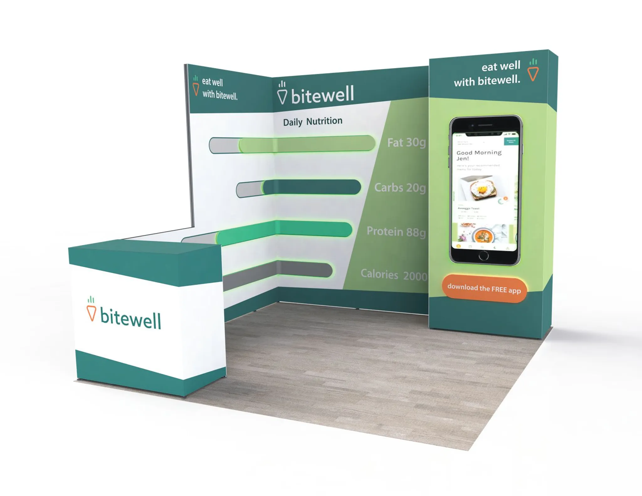 10x10 Perimeter booth design by Pro-X Exhibits